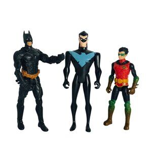 Batman Nightwing Robin Action Figure 3-pc Heroes Articulated Collectible Figures